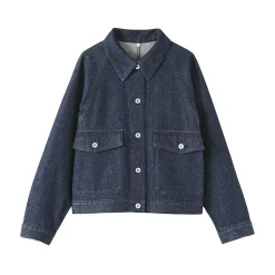 Vestes Et Manteaux^Muji Veste de travail denim en kapok mélangé pour femme