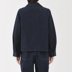Vestes Et Manteaux^Muji Veste de travail en denim mélangé kapok pour femme