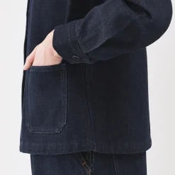 Vestes Et Manteaux^Muji Veste de travail en denim mélangé kapok pour femme