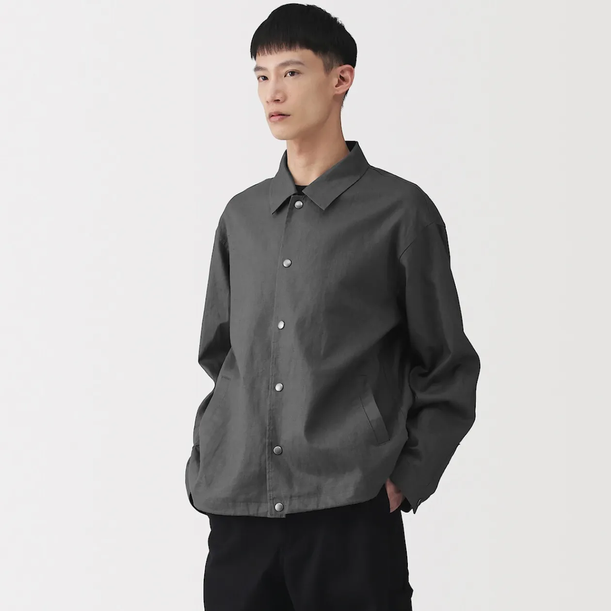Vestes Et Manteaux^Muji Veste en lin avec cordon de serrage pour homme